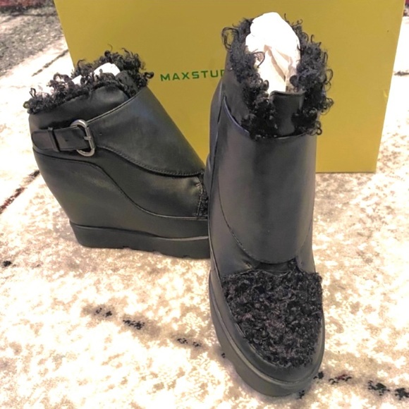 Leon Max Leather Wedge Boot - Picture 6 of 15